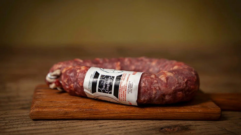 Saucisse sarde mélangée au porc et au sanglier environ 400g de Monastir (CA)