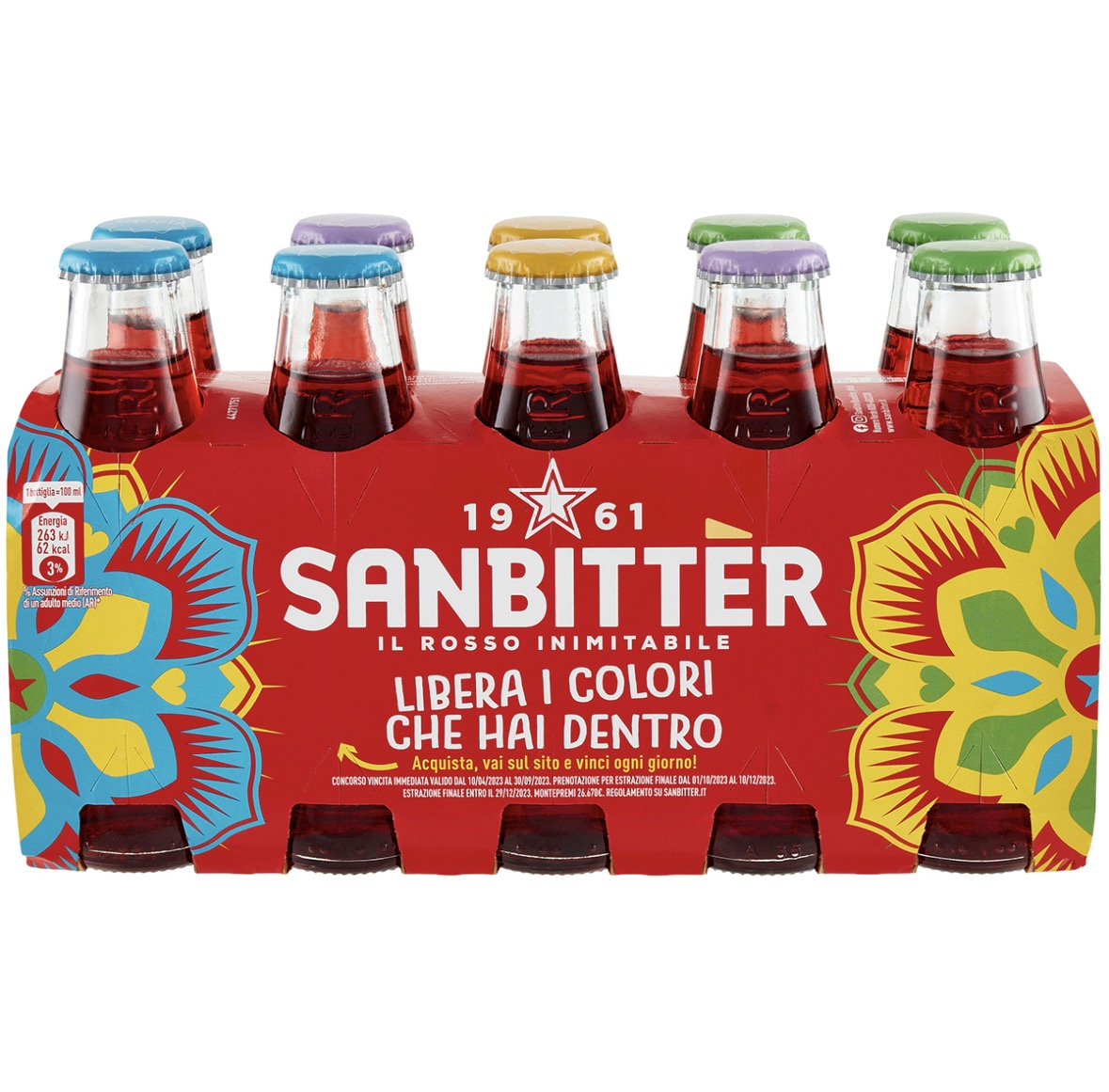 SANBITTER Aperitivo analcolico rosso 10 bott. 10 cl
