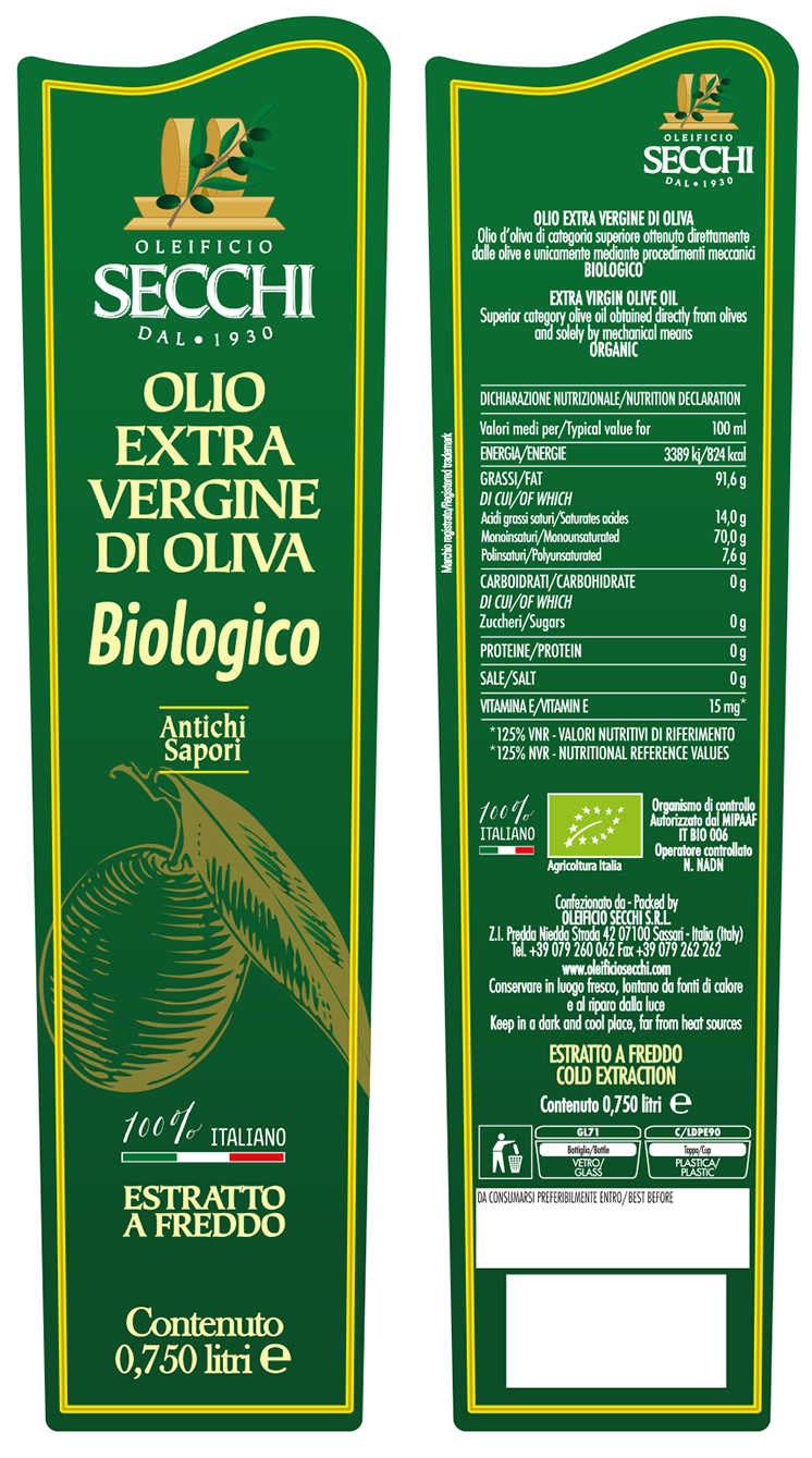 Olio Extra Vergine d'Oliva "Biologico"