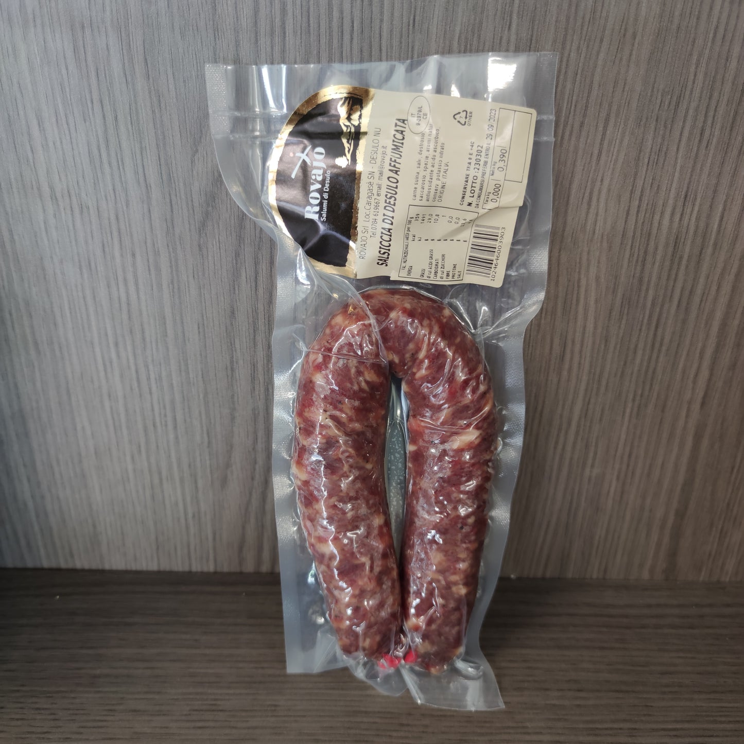 Saucisse Desulo (NU) environ 400 grammes, classique ou fumée
