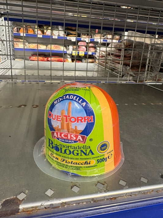 Mortadella Due torri con pistacchi da 500 g