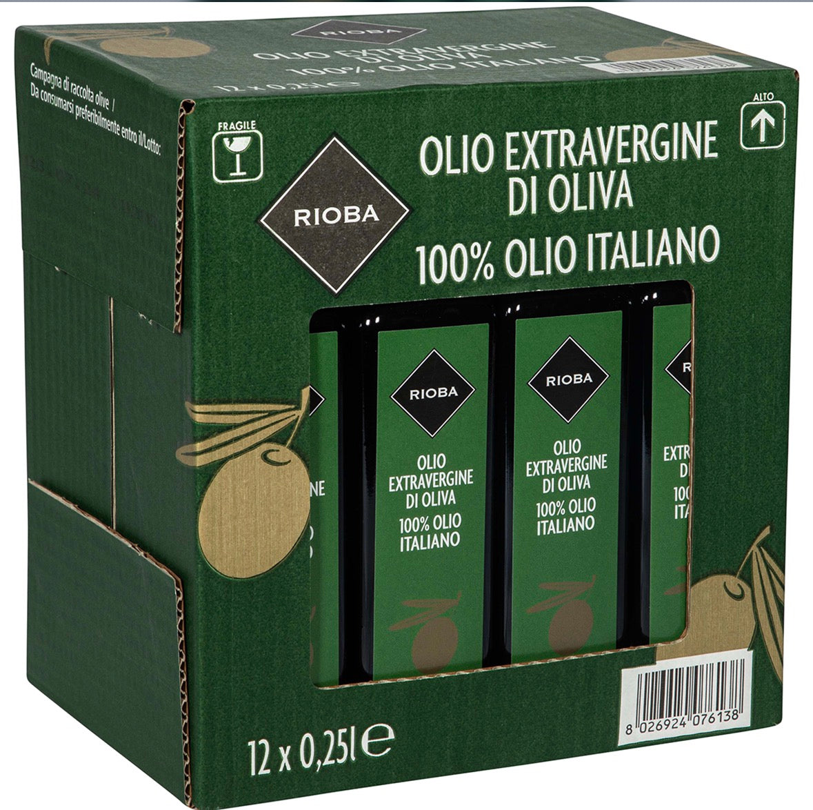 Olio Extravergine D’Oliva 12x25 cl