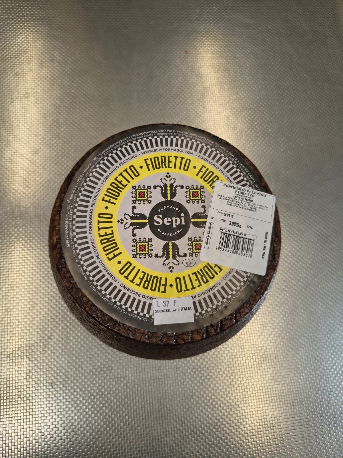 Pecorino assaisonné "Su Sardu" Croûte fleurie de Macomer (NU) 