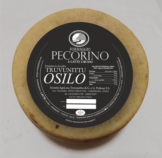 Pecorino Truvunittu from Osilo (SS) Semi-mature 30/40 days