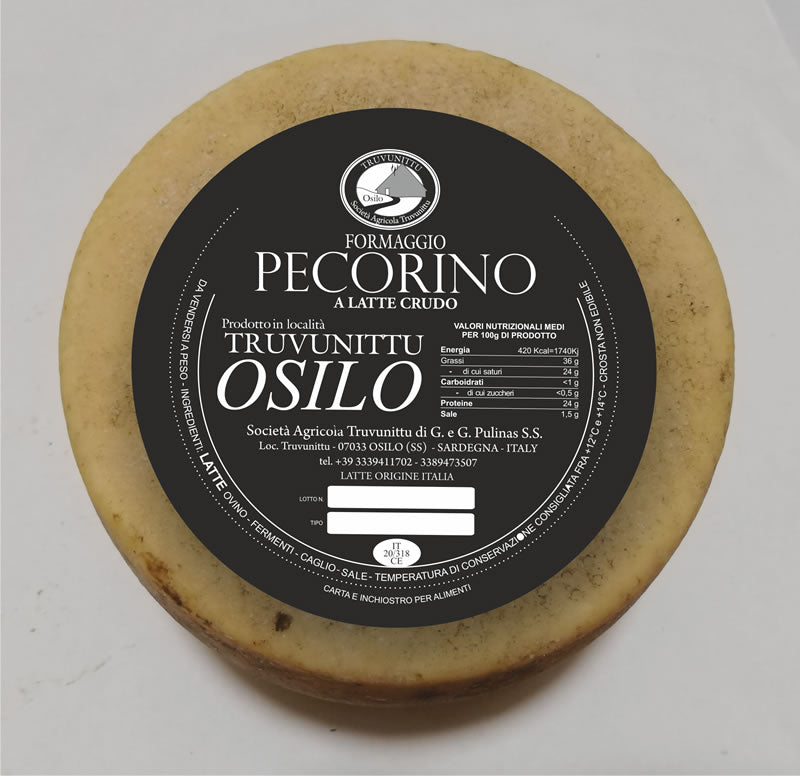 Pecorino Truvunittu d'Osilo (SS) Frais pendant 20/30 jours